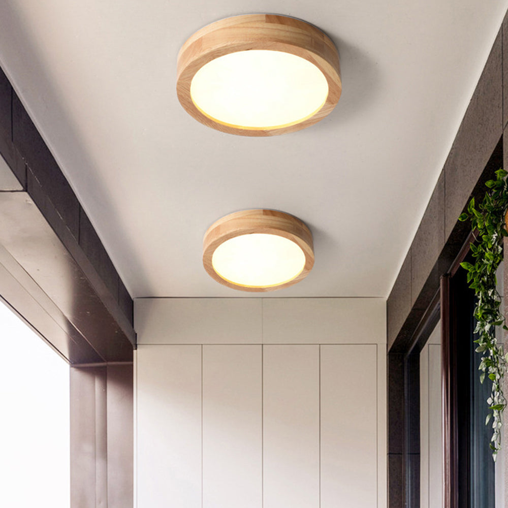 Naturalis | Elegant Modern Wooden Flush Mount Ceiling Light Fixture 10