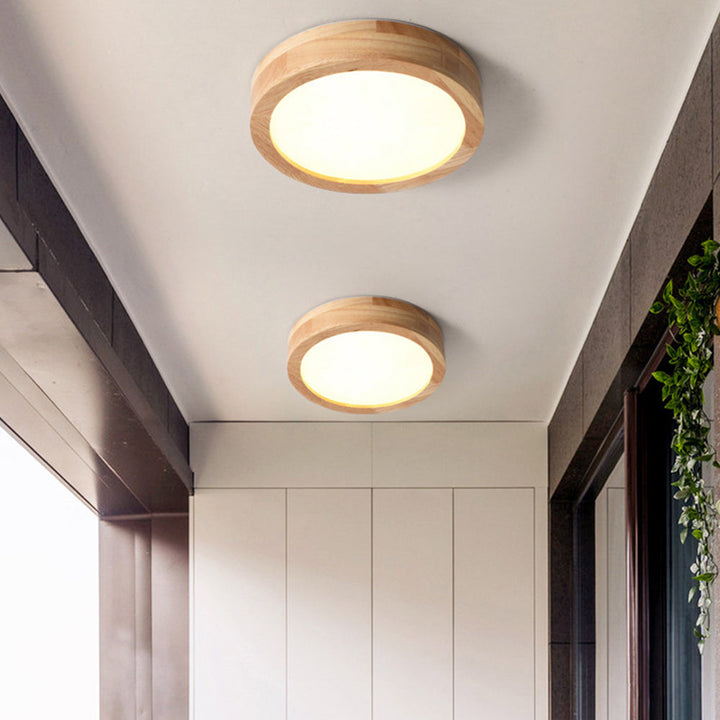 Naturalis | Elegant Modern Wooden Flush Mount Ceiling Light Fixture 10