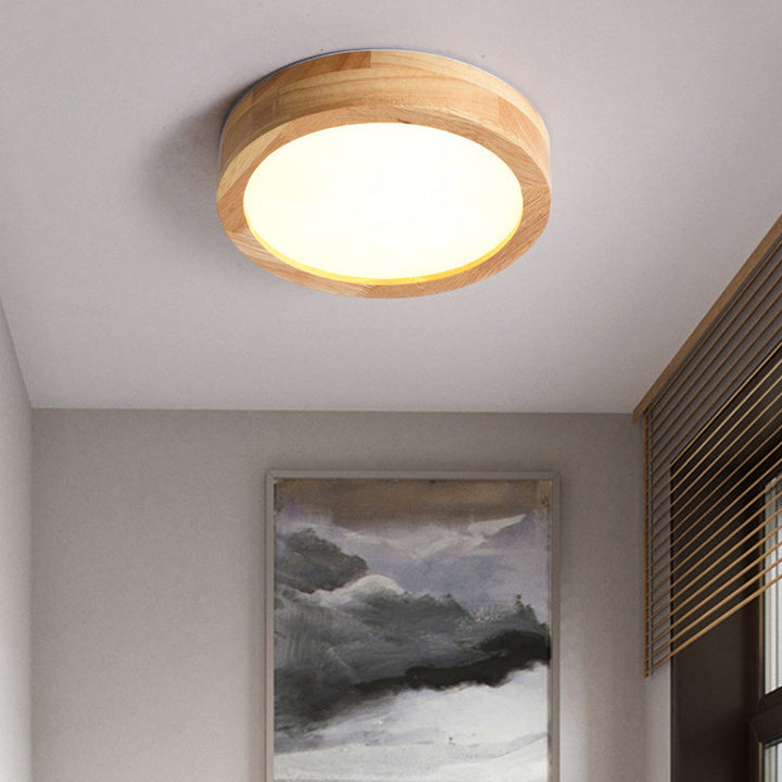 Naturalis | Elegant Modern Wooden Flush Mount Ceiling Light Fixture 2