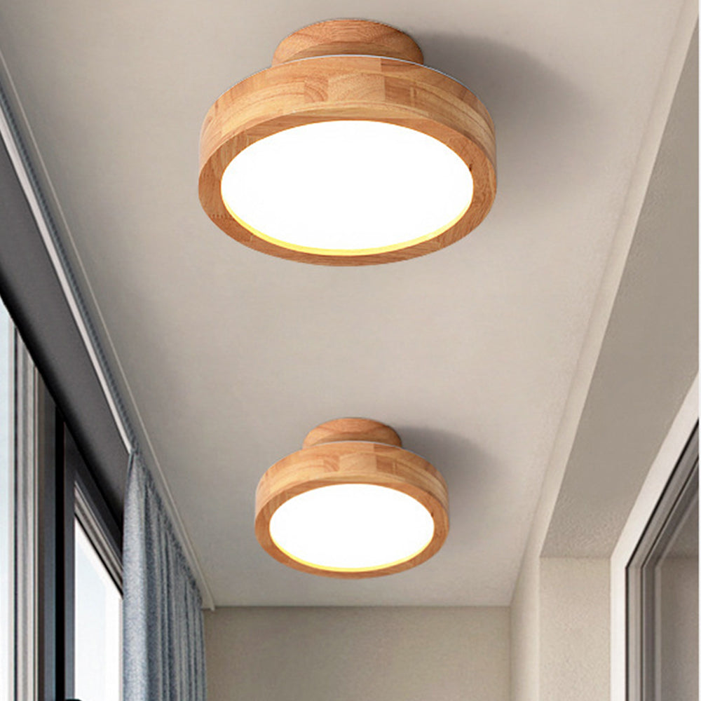 Naturalis | Elegant Modern Wooden Flush Mount Ceiling Light Fixture 4