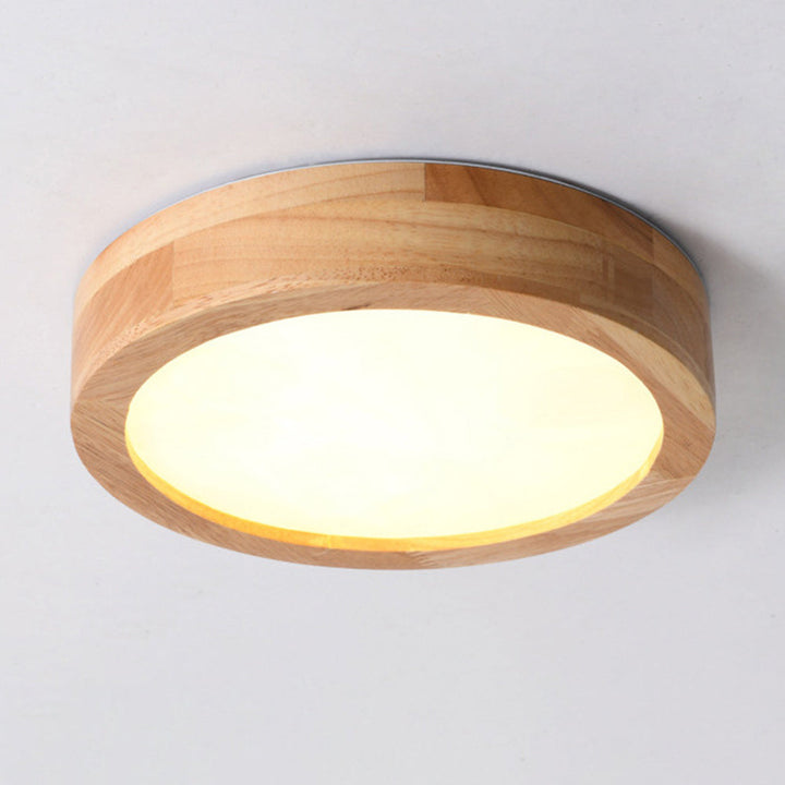 Naturalis | Elegant Modern Wooden Flush Mount Ceiling Light Fixture 9