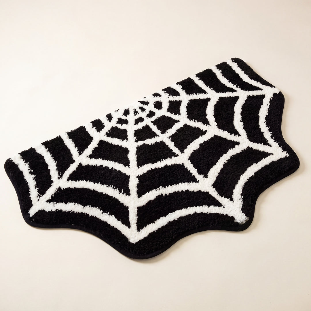 Nyxie | Halloween Bat or Spider Web Rug, Suede, Non-Slip Backing