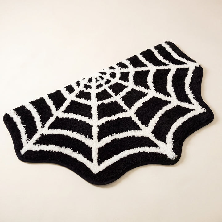 Nyxie | Halloween Bat or Spider Web Rug, Suede, Non-Slip Backing