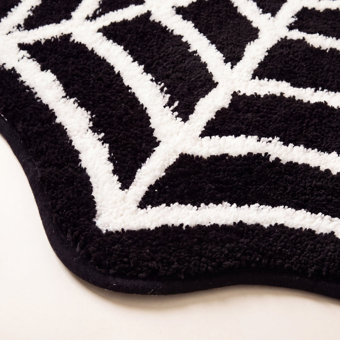 Nyxie | Halloween Bat or Spider Web Rug, Suede, Non-Slip Backing