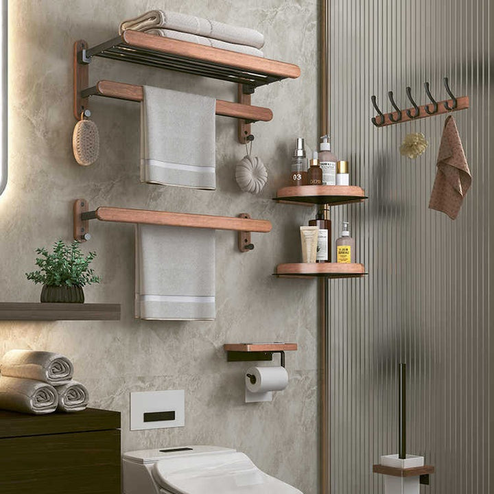 6-IN-1 Wall-Mounted Bathroom Shelf