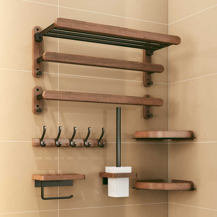 6-IN-1 Wall-Mounted Bathroom Shelf