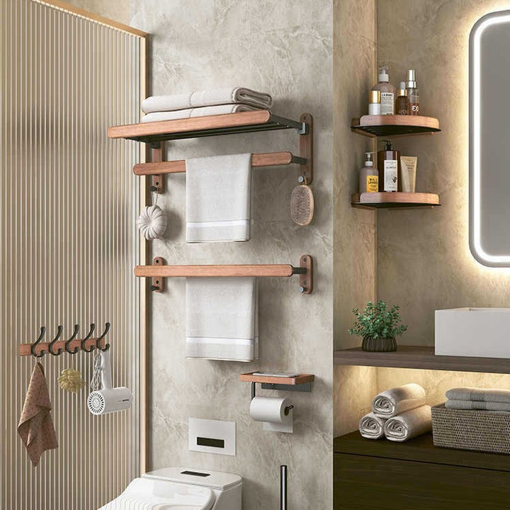 6-IN-1 Wall-Mounted Bathroom Shelf