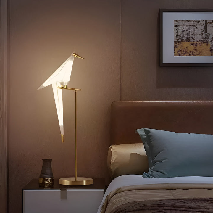 Origami Crane Brass Table & Floor Lamp