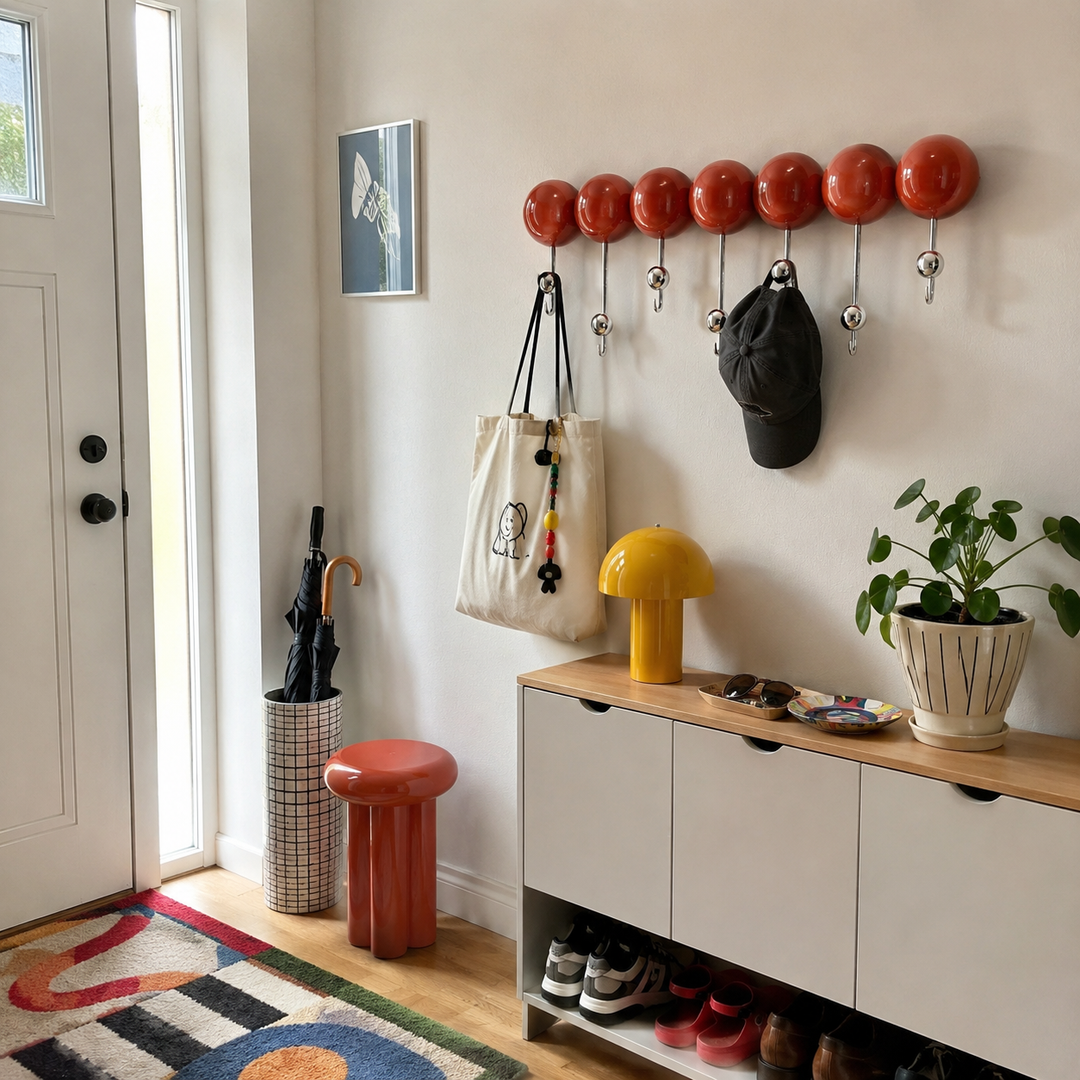 Pico | Playful Modern Suction Wall Hook Rack with Round ABS Knob Design