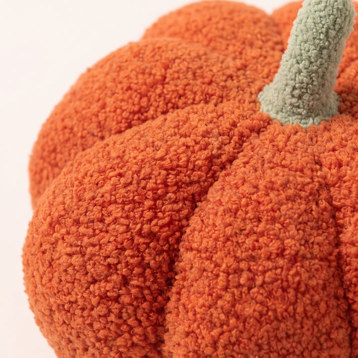 Pomi | Soft Pumpkin Shaped Cushion with Boucle Texture for Fall Home Decor