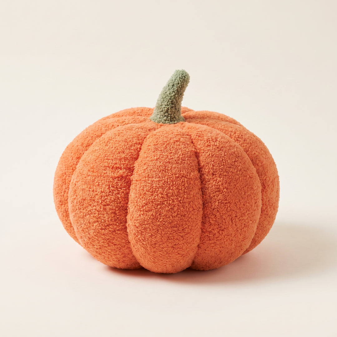 Pomi | Soft Pumpkin Shaped Cushion with Boucle Texture for Fall Home Decor