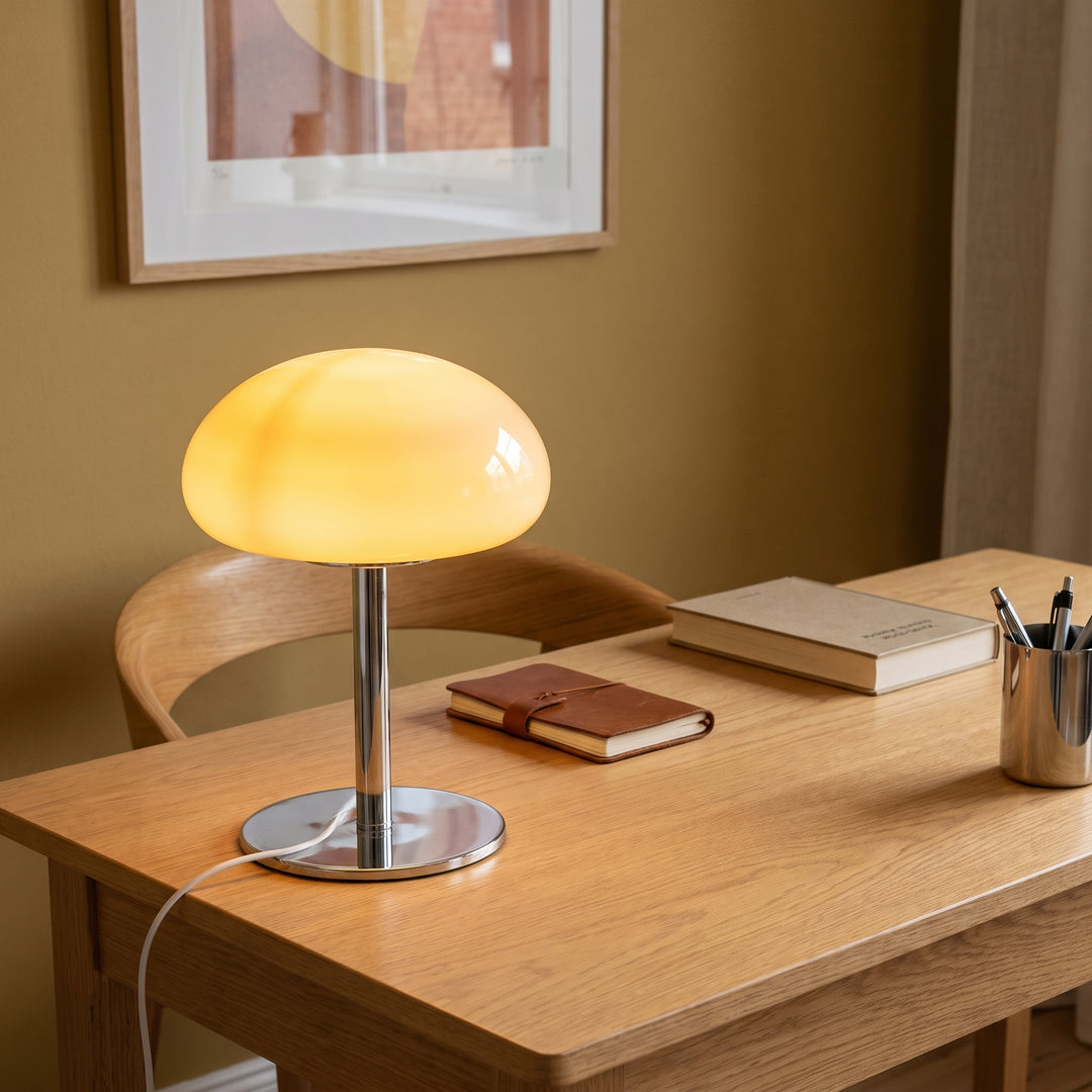 Nori | Modern Dome Glass Table Lamp with Dimmable Three-Temperature Lighting