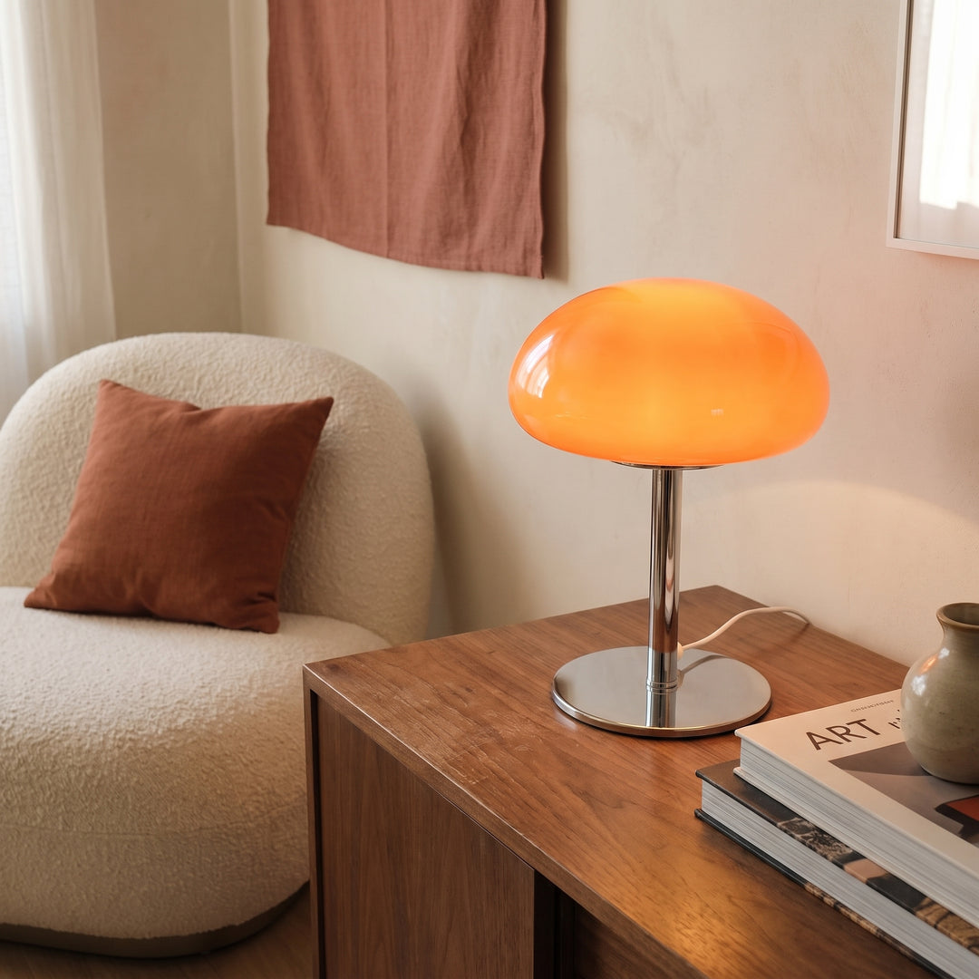 Nori | Modern Dome Glass Table Lamp with Dimmable Three-Temperature Lighting