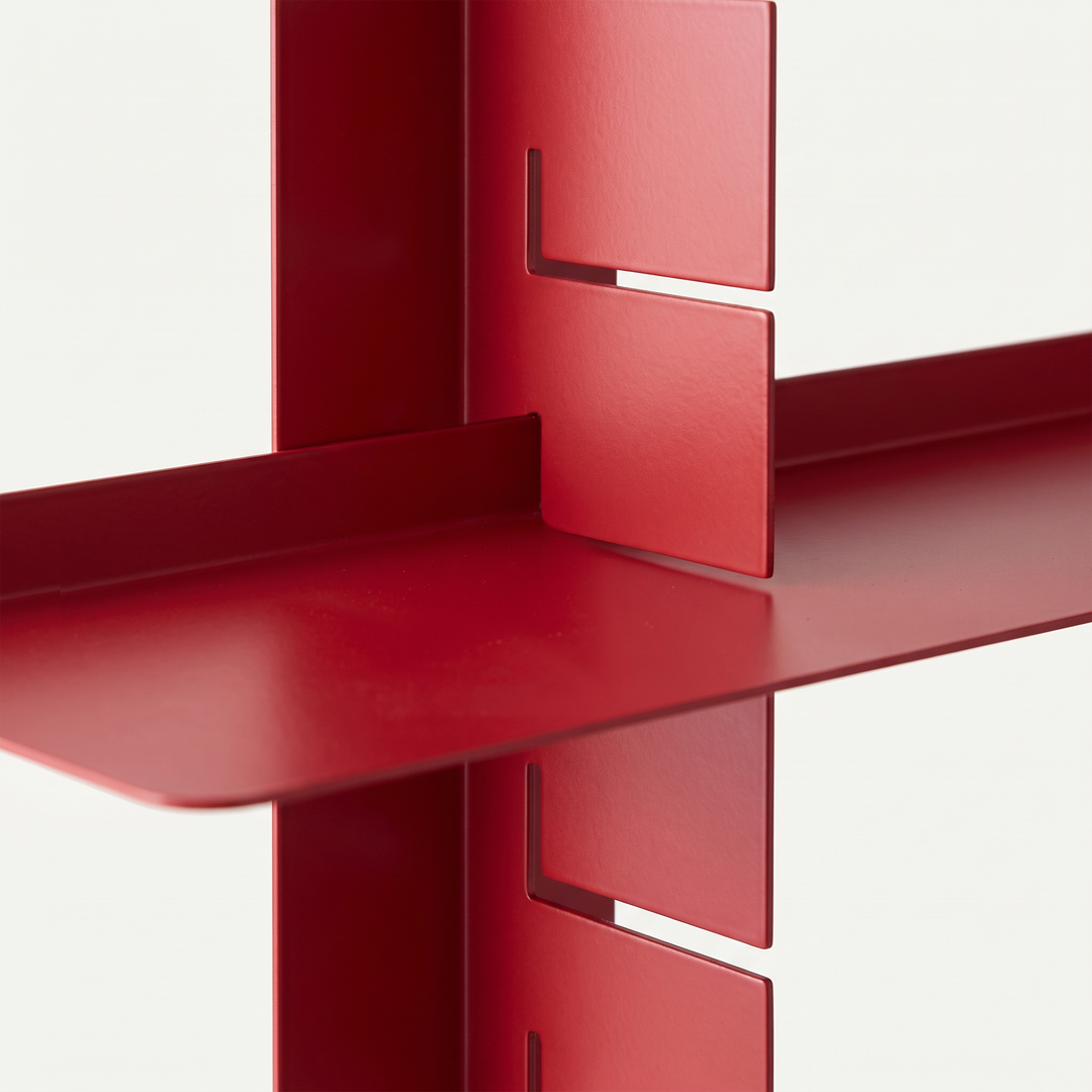 Rakko | Adjustable Sliding Metal Wall Shelf Industrial Display Rack