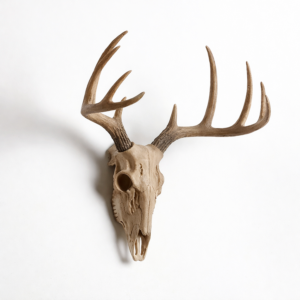 Ridgehorn | Faux Deer Skull Wall Hanging – Rustic Antler Wall Art for Lodge & Living Room 2

