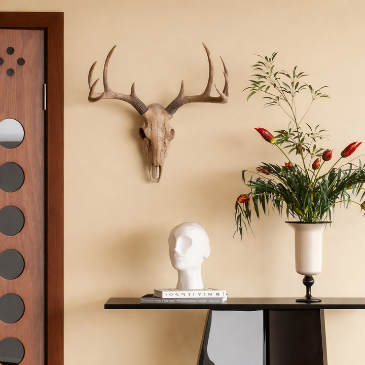 Ridgehorn | Faux Deer Skull Wall Hanging – Rustic Antler Wall Art for Lodge & Living Room 4
