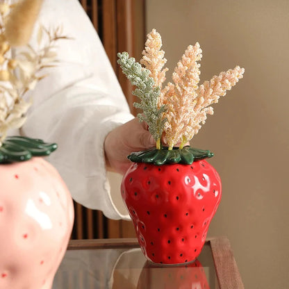 Coquette Strawberry Vase