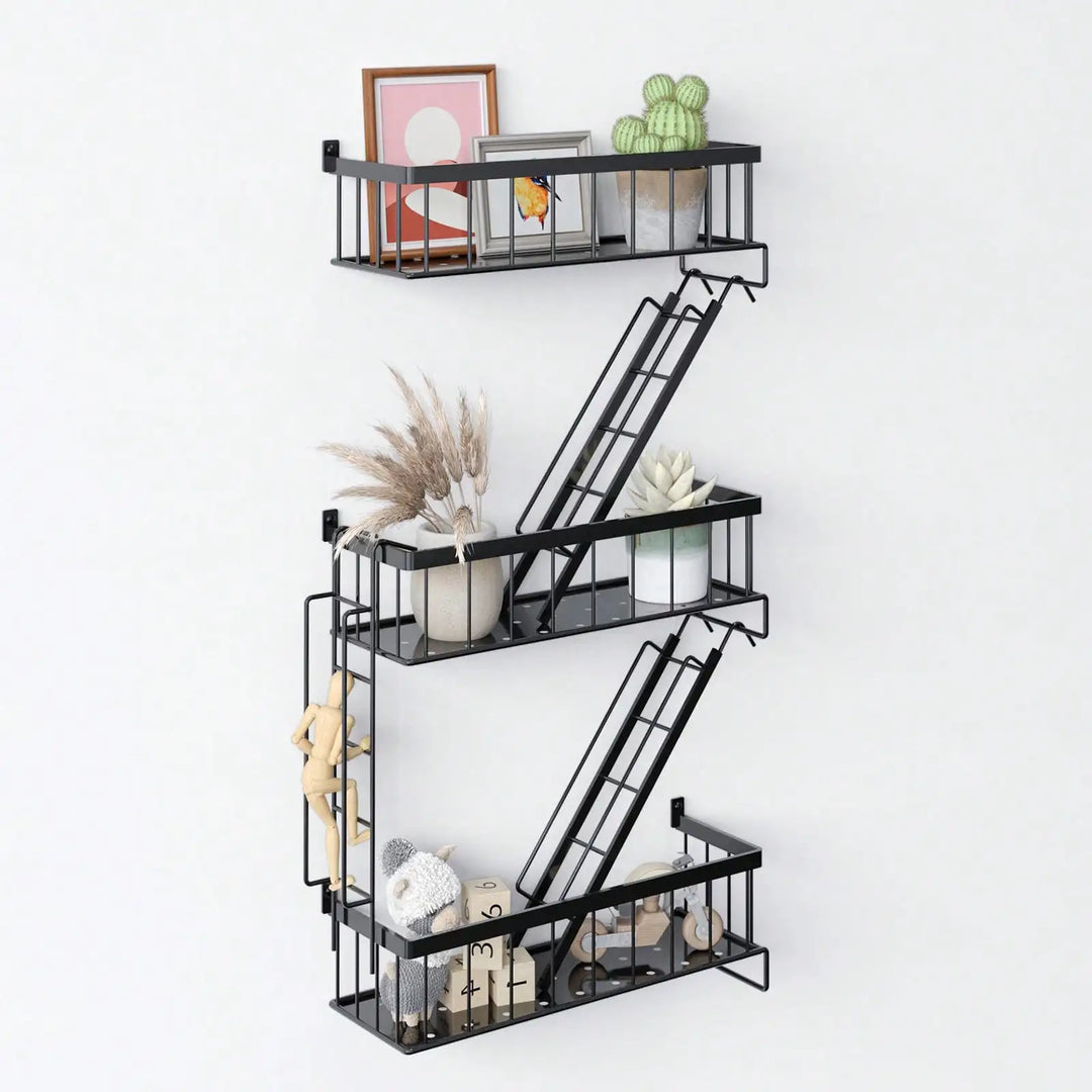 Elevare Wall Storage Shelf – Multi-Tier Metal Display Rack