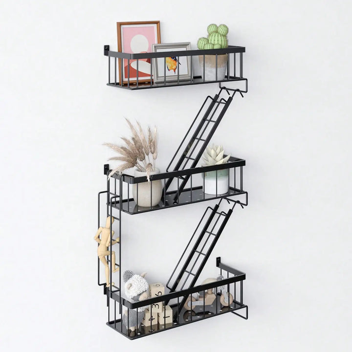 Elevare Wall Storage Shelf – Multi-Tier Metal Display Rack