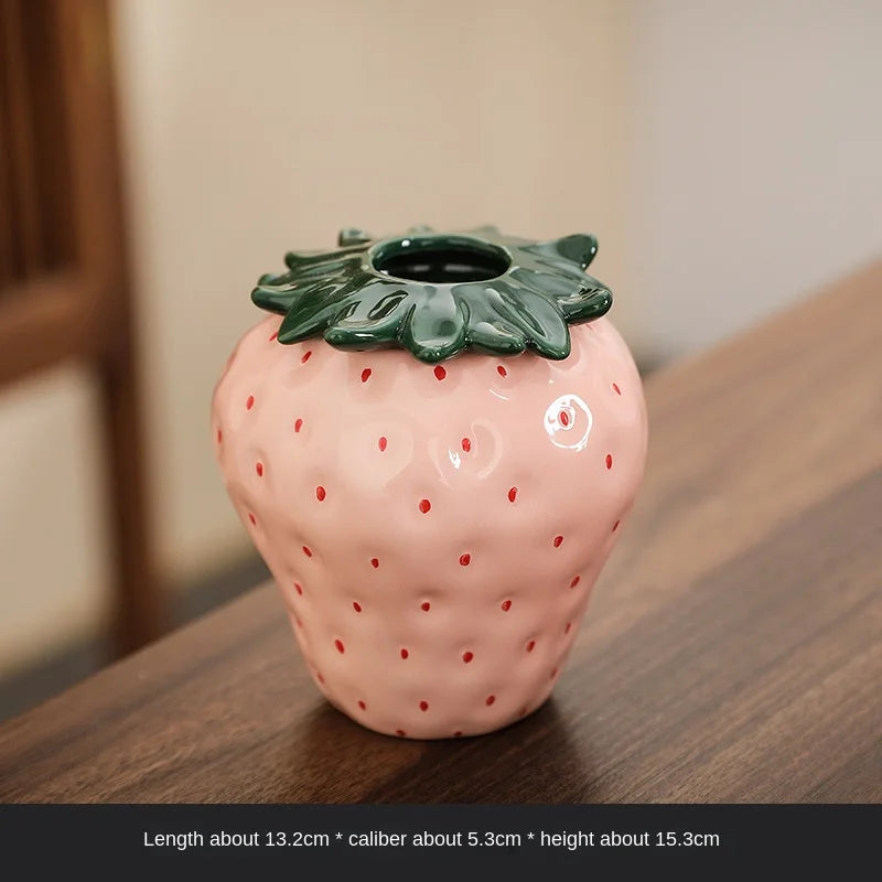 Coquette Strawberry Vase