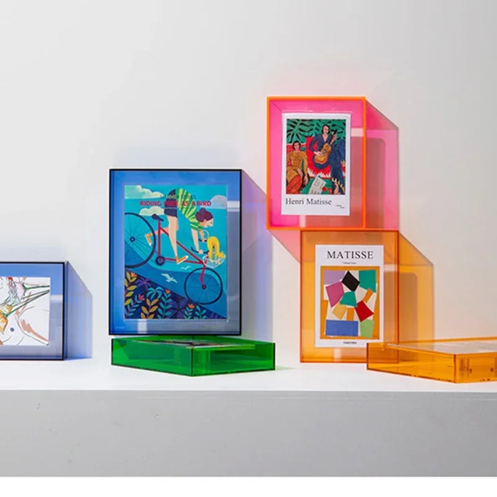 Prism | Double-Sided Acrylic Floating Photo Frame – Colored Picture Frame