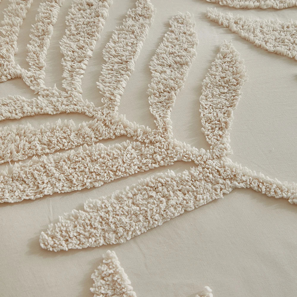 Florin Tufted Duvet Cover Set – Textured Botanical Bedding Collection