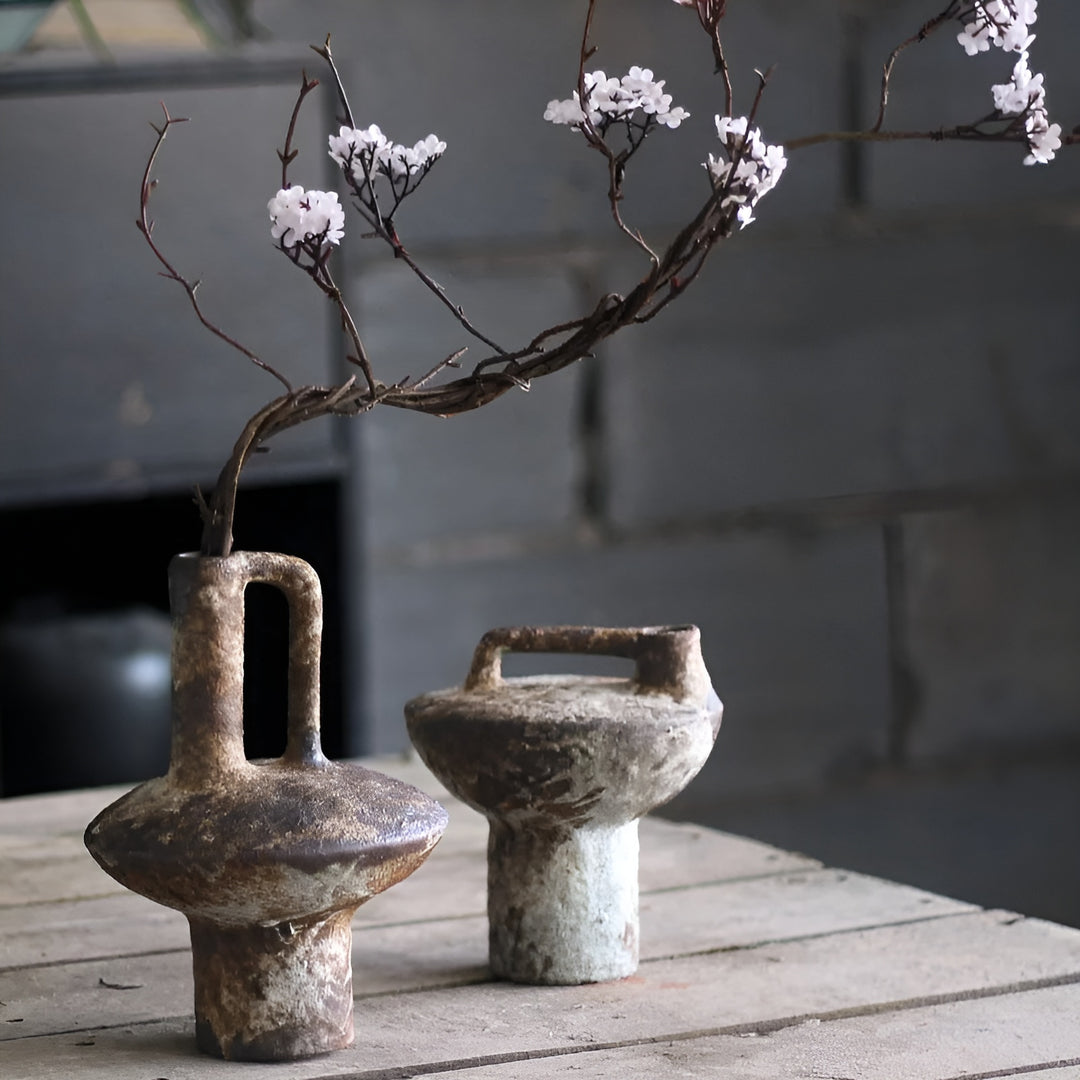 Relic Ceramic Vase | Rustic Antique-Style Dried Flower Vase