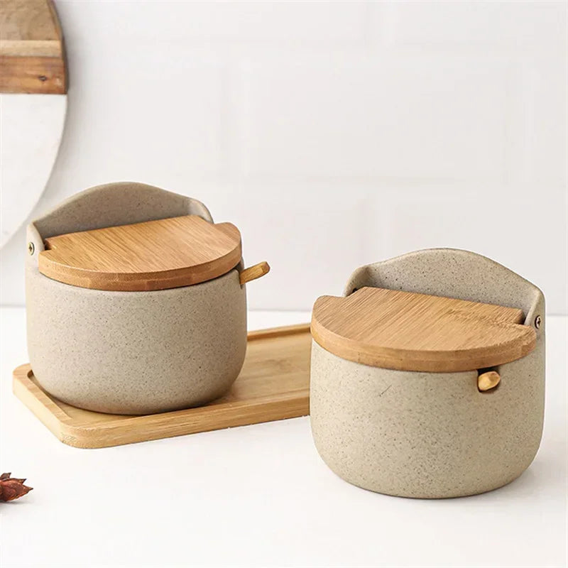 Kanso Ceramic Spice Pot – Japanese-Style Seasoning Jar