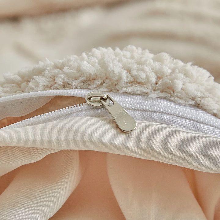 Florin Tufted Duvet Cover Set – Textured Botanical Bedding Collection