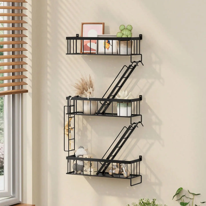 Elevare Wall Storage Shelf – Multi-Tier Metal Display Rack