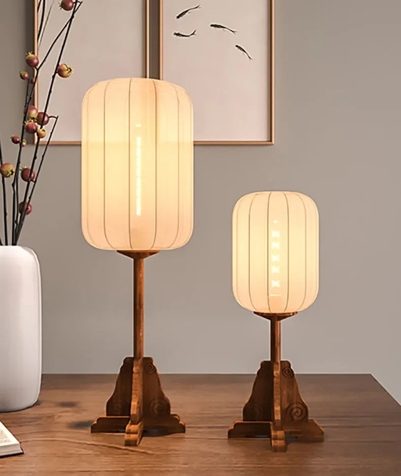 Solin Fabric Floor Lamp – Wooden Base with Soft Ambient Light