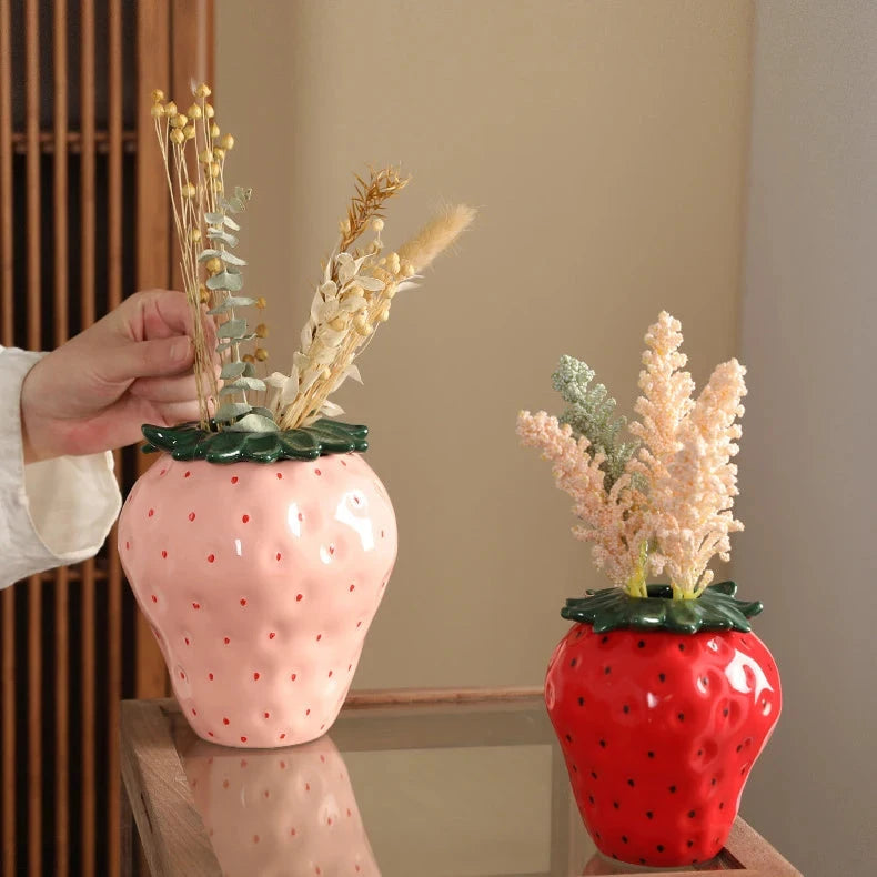 Coquette Strawberry Vase