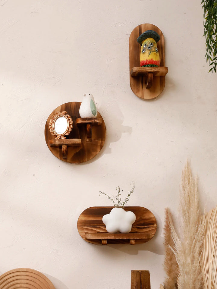 Nest & Harbor Solid Wood Floating Display Shelf