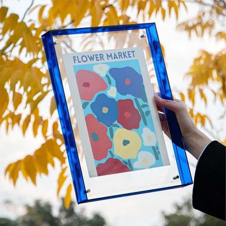 Prism | Double-Sided Acrylic Floating Photo Frame – Colored Picture Frame