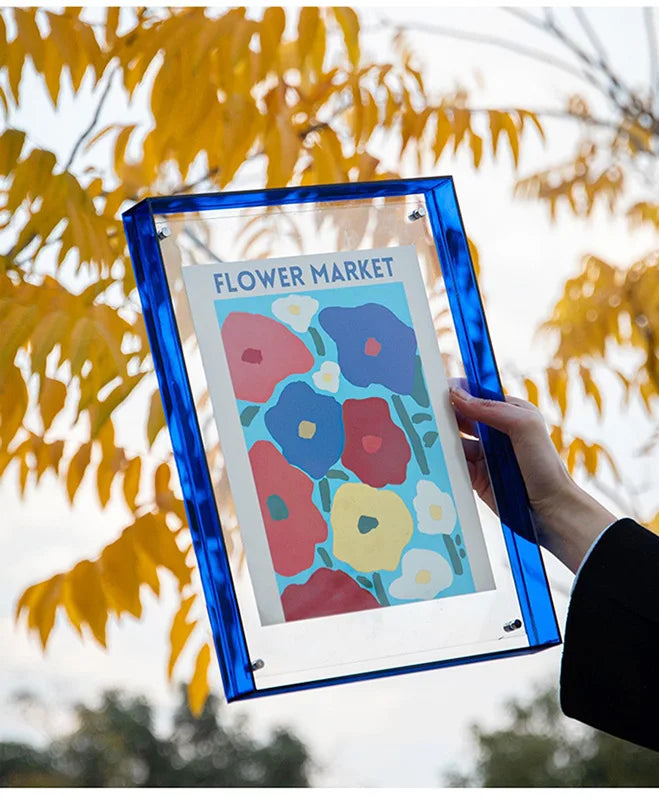 Prism | Double-Sided Acrylic Floating Photo Frame – Colored Picture Frame