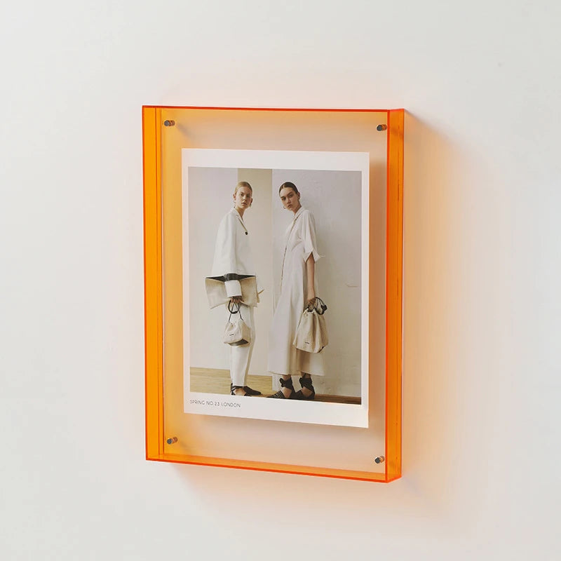 Prism | Double-Sided Acrylic Floating Photo Frame – Colored Picture Frame