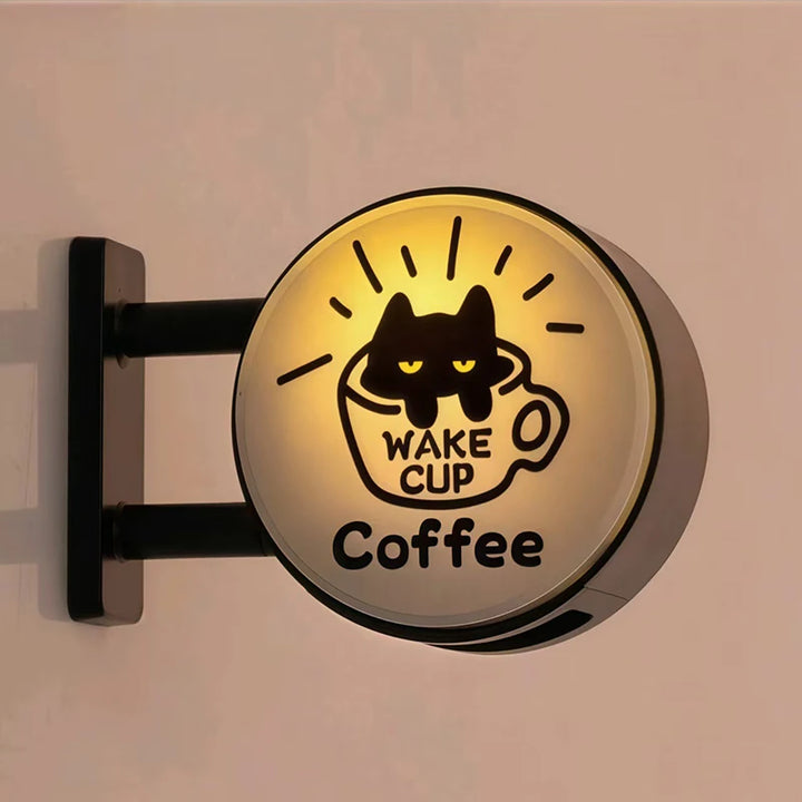 Coffee Corner Mini Light Sign – Retro Fridge Magnet Glow Decor