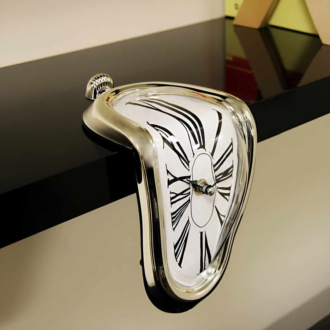 Melted Meridian Surreal Shelf-Hanging Clock