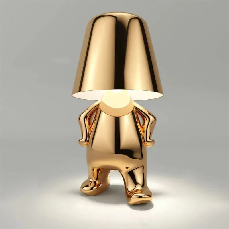 Goldman Figure Table Lamp – Sculptural Gold Bedside Light