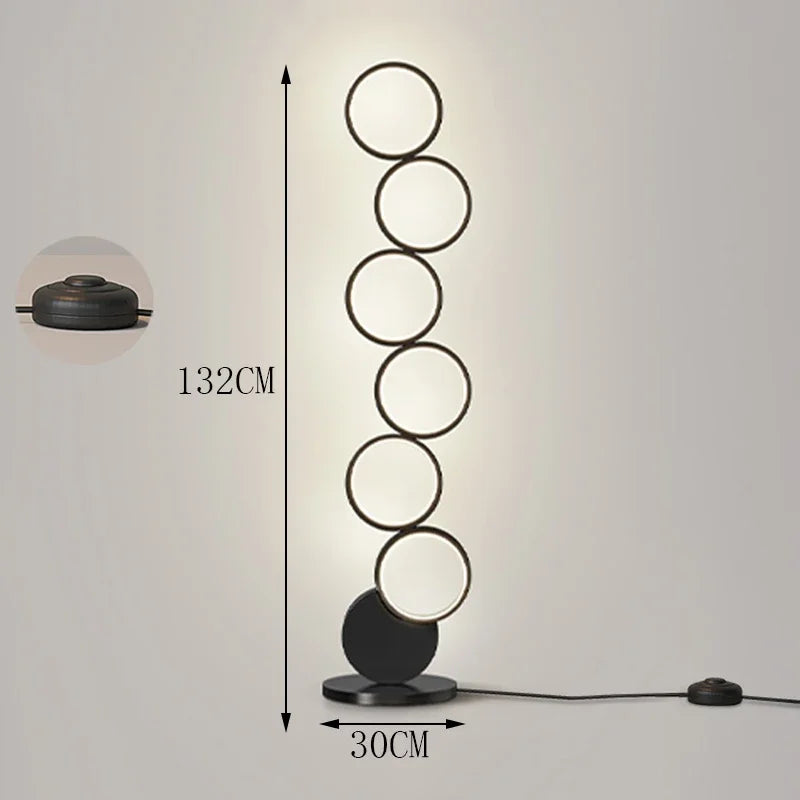 Cirello | Dimmable Circle LED Floor Lamp in Contemporary Style