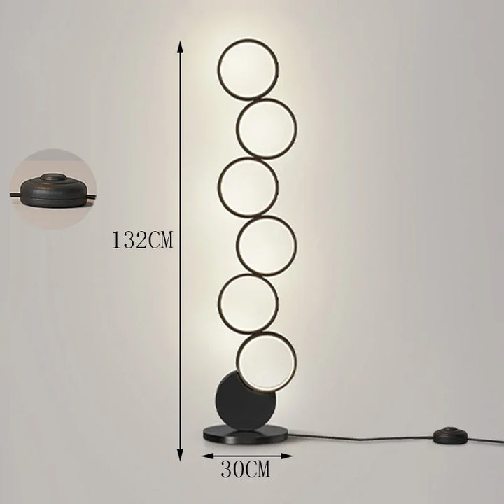 Cirello | Dimmable Circle LED Floor Lamp in Contemporary Style