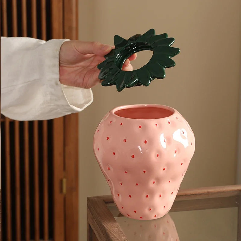 Coquette Strawberry Vase