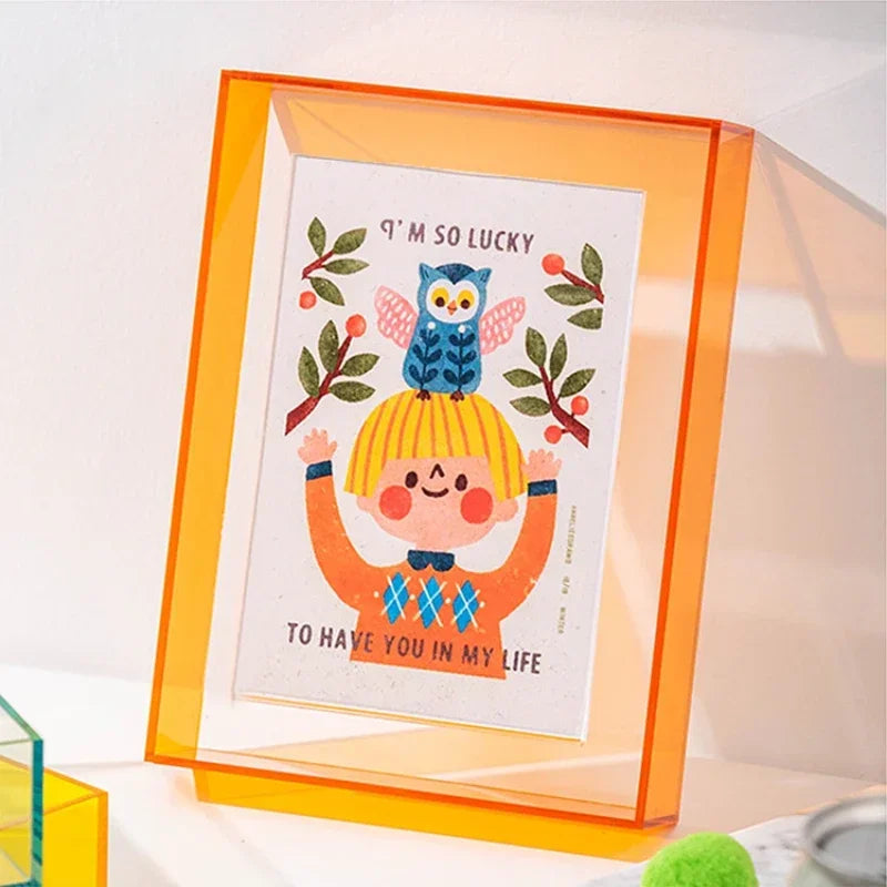 Prism | Double-Sided Acrylic Floating Photo Frame – Colored Picture Frame