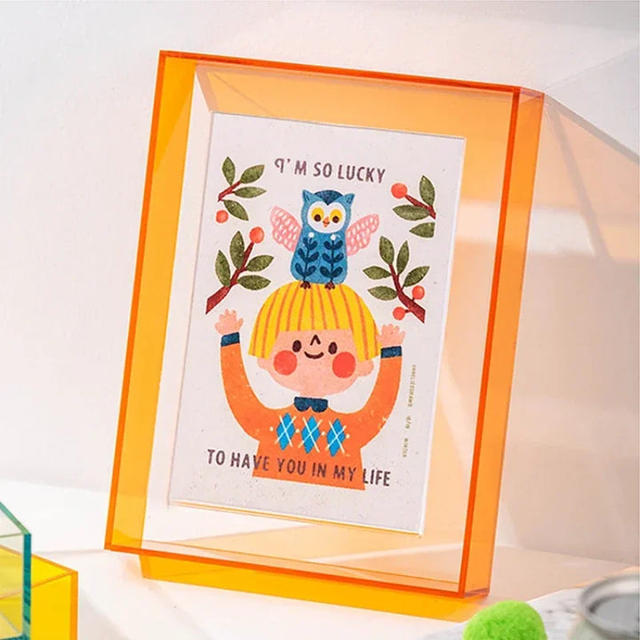 Prism | Double-Sided Acrylic Floating Photo Frame – Colored Picture Frame