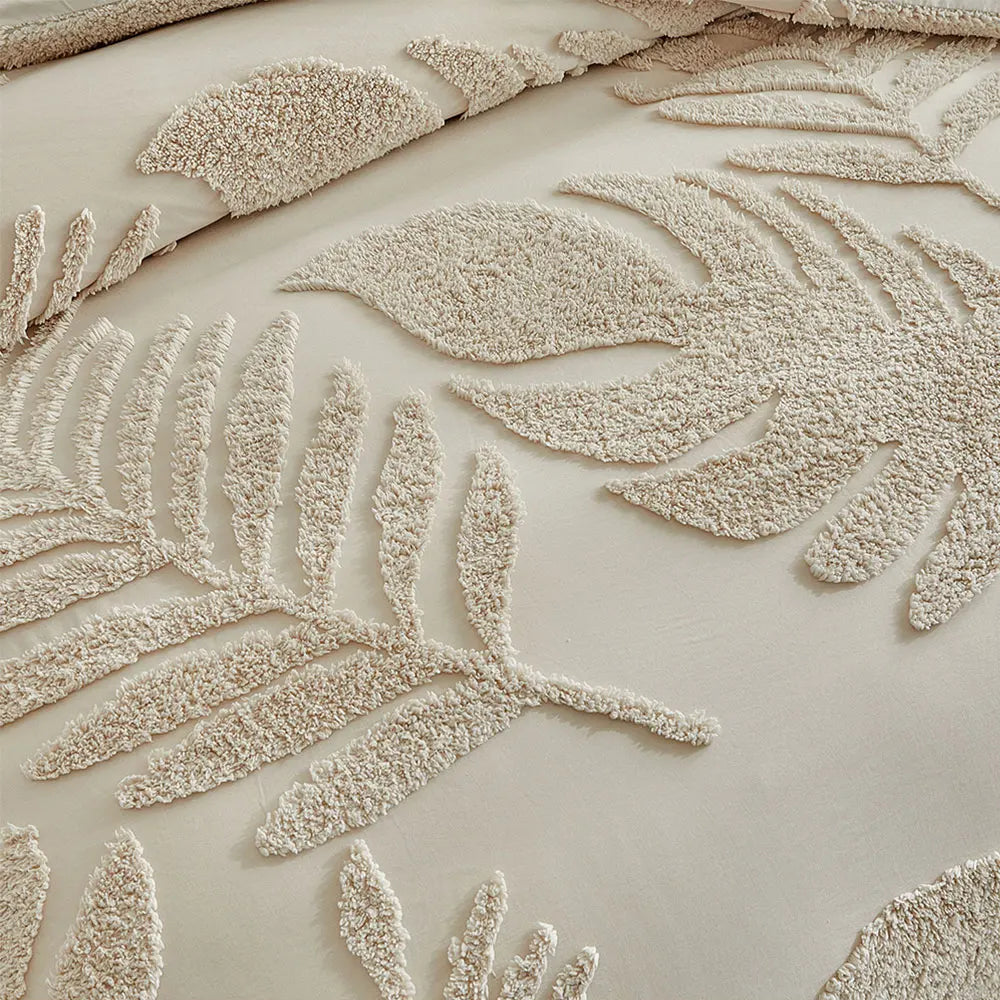 Florin Tufted Duvet Cover Set – Textured Botanical Bedding Collection