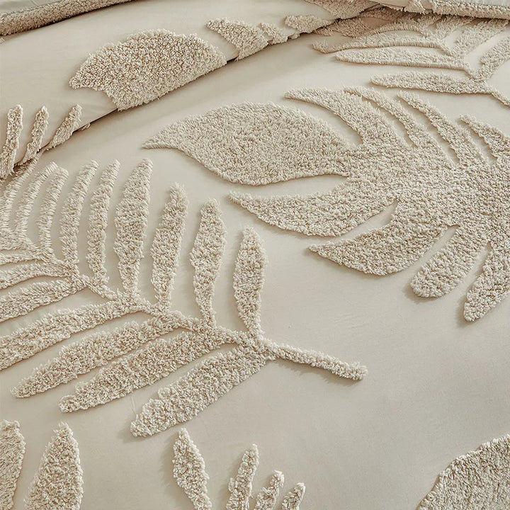 Florin Tufted Duvet Cover Set – Textured Botanical Bedding Collection