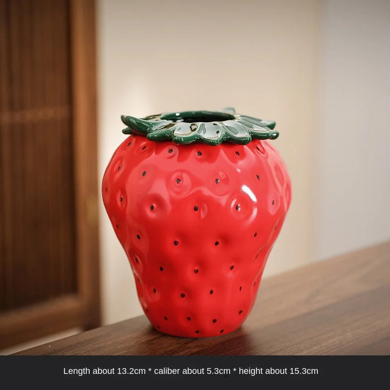 Coquette Strawberry Vase