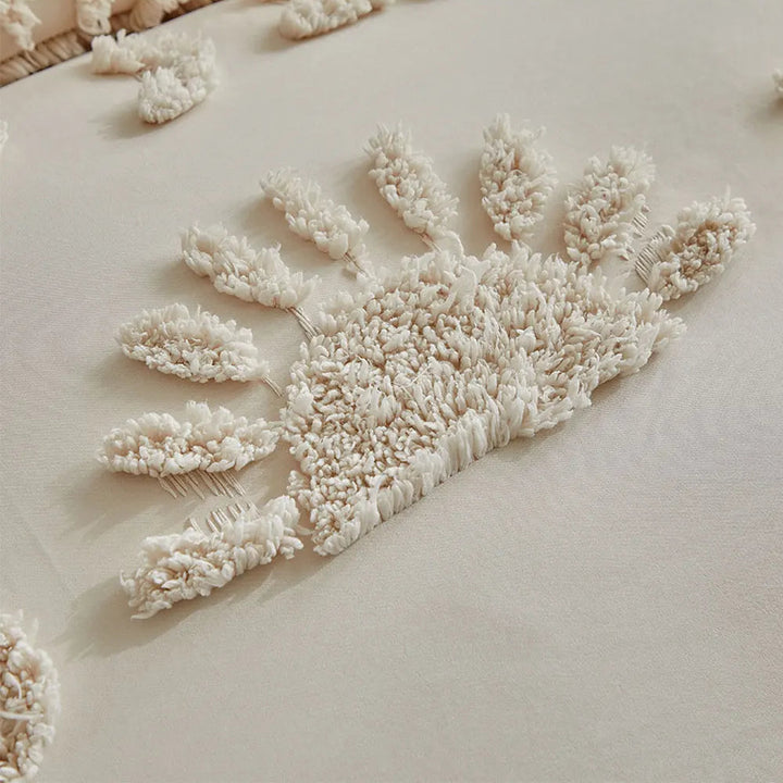 Florin Tufted Duvet Cover Set – Textured Botanical Bedding Collection