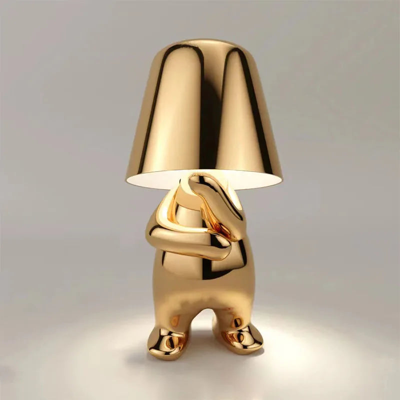 Goldman Figure Table Lamp – Sculptural Gold Bedside Light