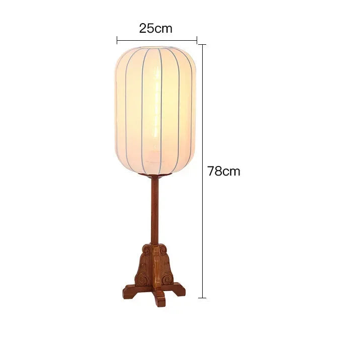 Solin Fabric Floor Lamp – Wooden Base with Soft Ambient Light
